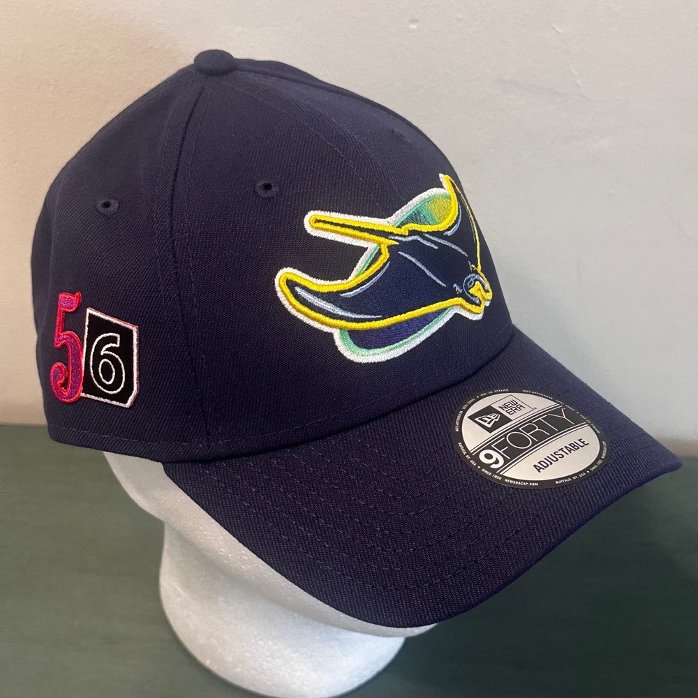 New Era 9FORTY Tampa Bay Rays Hat Randy Arozarena OSFM Navy Stingray Logo NEW